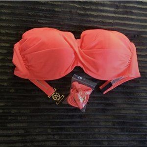 NEW Victoria’s Secret Twist Bandeau Top (coral blaze)